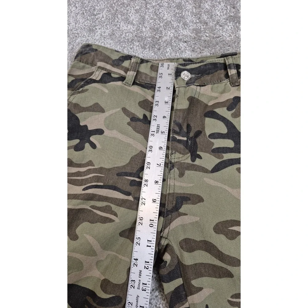 Shein Cargo Jeans‎ Womens 4 Size Small Camo Utility Pocket Baggy